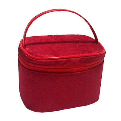 Custom Cosmetic Clear PVC Bags Red 