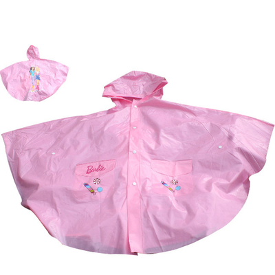 Mickey Mouse PVC Rain Coats With Hood For Children , Promotional Long Rainwear