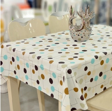 Custom Printed PVC Table Cloth Waterproof For Restaurant