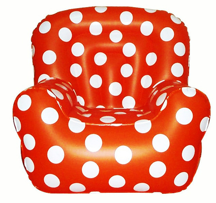 Temporary Dot Inflatable Sofa Chair For Outdoor , Phthalate Free PVC