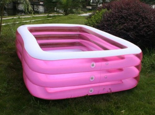 Giant Inflatable Swimming Pools Square For Family Use 0.18mm PVC
