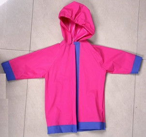 25” Kids Hooded PVC Rain Coats Eco-friendly For Promotion