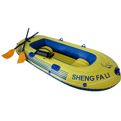 Portable Pvc Inflatable Boat Eco-Friendly With Oars For 3 Person