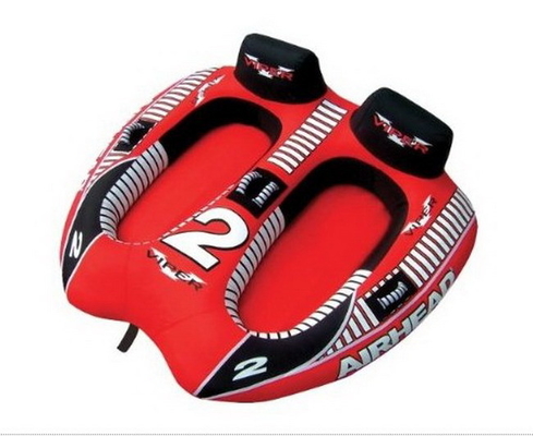 2 Person Inflatable Water Towable Tube With Double Stitched Seams , 72”X 62”