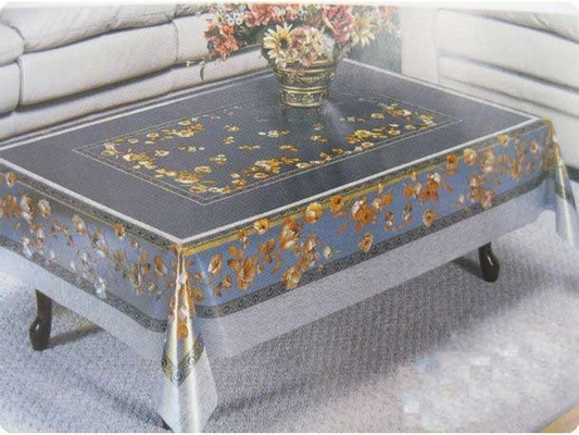 Elegant Mill Yarn PVC Table Cloth Eco-Friendly , Protective Table Covers